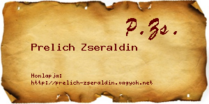 Prelich Zseraldin névjegykártya